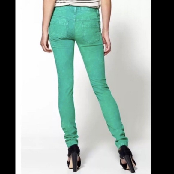 Free People Green Corduroy Stretch Skinny Pants - Picture 4 of 7